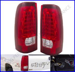 2003-2006 GMC Sierra 1500 Red Lens New Generation LED Tail Lights Pair