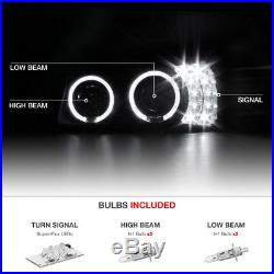 2003-2006 Silverado 1500 LED SMD DRL Halo Headlights Black Signal Bumper Lights