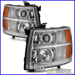 2007-2013 Chevy Silverado 1500 2500HD 3500HD C Tube LED Projector Headlights