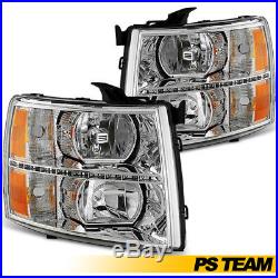 2007-2013 Chevy Silverado 1500 2500HD 3500HD LED Smd DRL Headlights Headlamps