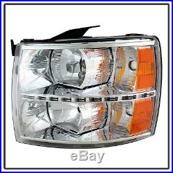 2007-2013 Chevy Silverado 1500 2500 3500 Chrome LED Strip Headlights Headlamps