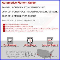 2007-2013 Chevy Silverado 1500 2500 3500 HD Smoke LED Signal Tail Lights SET L+R