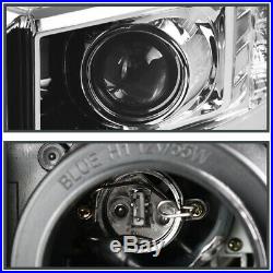2007-2014 Chevy Silverado 1500 2500HD 3500HD LED DRL Tube Projector Headlights