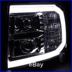 2007-2014 Chevy Silverado 1500 2500HD 3500HD LED DRL Tube Projector Headlights