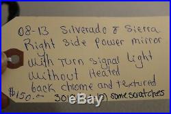 2008-2013 Silverado & Sierra Right Side Power Mirror With Turn Signal Light