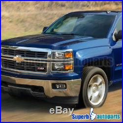 2014-2016 Chevy Silverado 1500 Black Turn Signal Lamps Headlights Replacement