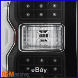 2014-2016 Silverado 1500 2015-16 2500 3500 Black LED Tail Lights Lamp Left+Right