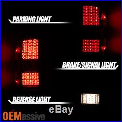 2014-2016 Silverado 1500 2015-16 2500 3500 Black LED Tail Lights Lamp Left+Right