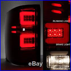 2014-2016 Silverado 1500 2015-2016 2500HD 3500HD Tube LED Red Smoke Tail Lights