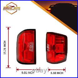 2014-2018 14-18 For Chevy Silverado 1500 2500 3500 LED Sequential Tail Lights
