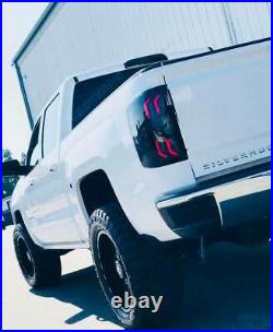 2014-2018 For Chevy Silverado 1500 Full LED 2015 Tail Lights 2500HD 3500HD Black