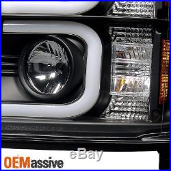 2015-2016 Chevy Silverado 2500 HD 3500 HD LED Tube Black Projector Headlights
