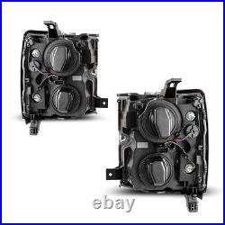 2015-2019 For Chevy Silverado 2500HD 3500HD Chrome Projector Headlights Headlamp