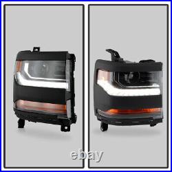 2016-2018 Chevy Silverado 1500 HID/Xenon LED DRL Headlight Passenger (Primed)