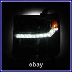 2016-2019 Chevy Silverado 1500 HID/Xenon LED DRL Projector Headlight Driver Side