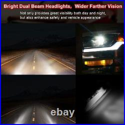 2016-2019 For Chevy Silverado 1500 Headlights HID/Xenon Projector Head Lamps L&R