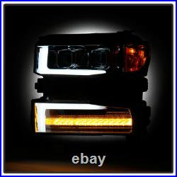 2019-2020 Chevy Silverado 1500 Chrome LED DRL Tube Sequential Signal Headlights