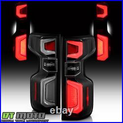 2019-2023 Chevy Silverado 1500 Incandescent Type Black LED Tube Tail Lights