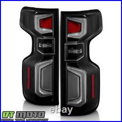 2019-2023 Chevy Silverado 1500 Incandescent Type Black LED Tube Tail Lights