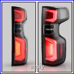 2019-2023 Chevy Silverado 1500 Incandescent Type Black LED Tube Tail Lights