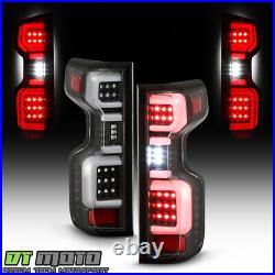 2019-2023 Chevy Silverado 1500 LED Model Black Full LED Tail Lights Lamps Pair