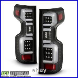 2019-2023 Chevy Silverado 1500 LED Model Black Full LED Tail Lights Lamps Pair