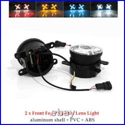 2PCS Car LED Projector Lens Spot Fog Lamps Adjustable Light withTurn Signal Set