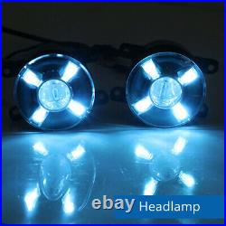 2PCS Car LED Projector Lens Spot Fog Lamps Adjustable Light withTurn Signal Set