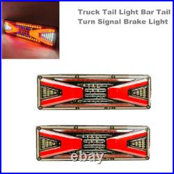 2Pcs LED Truck Trailer Tail Lights Bar Waterproof Turn Signal Brake Running Lamp