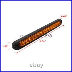 2X 10 inch Sealed Truck Trailer Light Bar LED Turn Signal Tail Light Strip Amber
