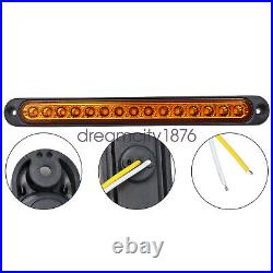 2X 10 inch Sealed Truck Trailer Light Bar LED Turn Signal Tail Light Strip Amber