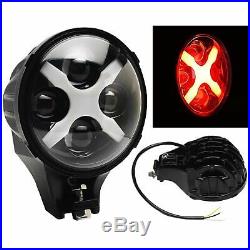 2X 6 inch 90W LED Work Lights Round Spot RED X DRL Headlamps Offroad Truck JEEP