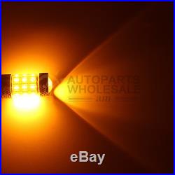 2× Dual Color 3157 White Yellow 60SMD LED Switchback Light Turn Signal Bulbs DRL
