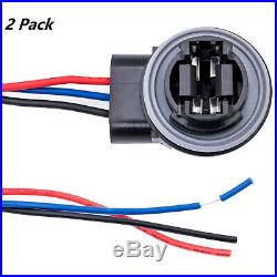 2x 3157 3357 4157 Brake Turn Signal Light Socket Harness Wires For LED or Stock
