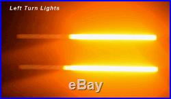 2x 45cm Switchback Flowing Car DRL LED Knight Rider Light Strip Tube Turn Signal