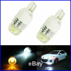 2x High Power 7443 Switchback White/Amber LED Bulbs For Front Turn Signal Lights