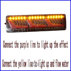 2x LED Truck Tail Light Auto Brake Running Turn Signal Reverse Indicator Lamp