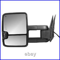 2x Tow Mirrors For 2003-2006 Sierra Yukon Silverado Power Heated with Turn Signal