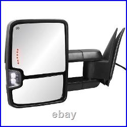 2x Tow Mirrors For 99-02 Chevy Silverado GMC Sierra Power Heated with Turn Signal