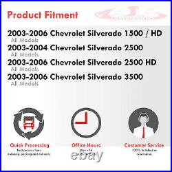 4PC Smoke Amber Headlights + Signal Bumper Lamps For 2003-2006 Chevy Silverado