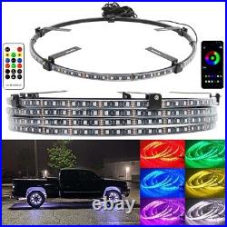 4pcs 17.5'' RGB LED Wheel Ring Lights withTurn Signal For Chevrolet Silverado 1500