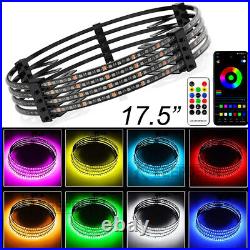 4pcs 17.5'' RGB LED Wheel Ring Lights withTurn Signal For Chevrolet Silverado 1500