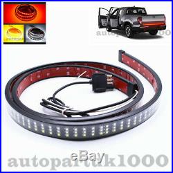 60Triple Row LED Red Amber White Car Tailgate Turn Signal /DRL/Reverse Lights