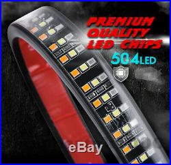 60Triple Row LED Red Amber White Car Tailgate Turn Signal /DRL/Reverse Lights