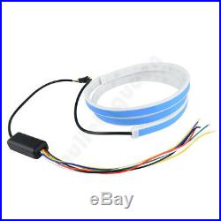 60 RGB LED Strip Car Rear Trunk Tailgate Brake Turn Signal Light Flow Type Kit