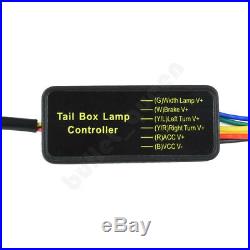 60 RGB LED Strip Car Rear Trunk Tailgate Brake Turn Signal Light Flow Type Kit