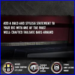 60 TRIPLE LED Tailgate Bar Sequential Turn Signal Amber Rigid Brake Light Rear