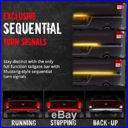 60 Triple LED Tailgate Sequential Turn Signal Rigid Brake Rear Truck Light Bar