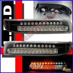 99-02 Chevy Silverado 00-06 Suburban Tahoe Black LED Bumper Lights 1 Pair
