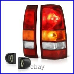 99-02 Chevy Silverado 1500 2500 3500 Brake Tail Lamp LED License Plate Light Set